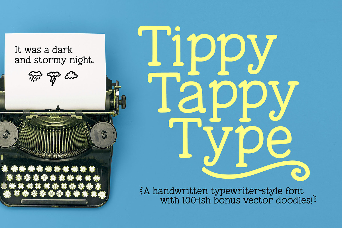 Tippy Tappy Type: a typewriter font! in Serif Fonts - product preview 8