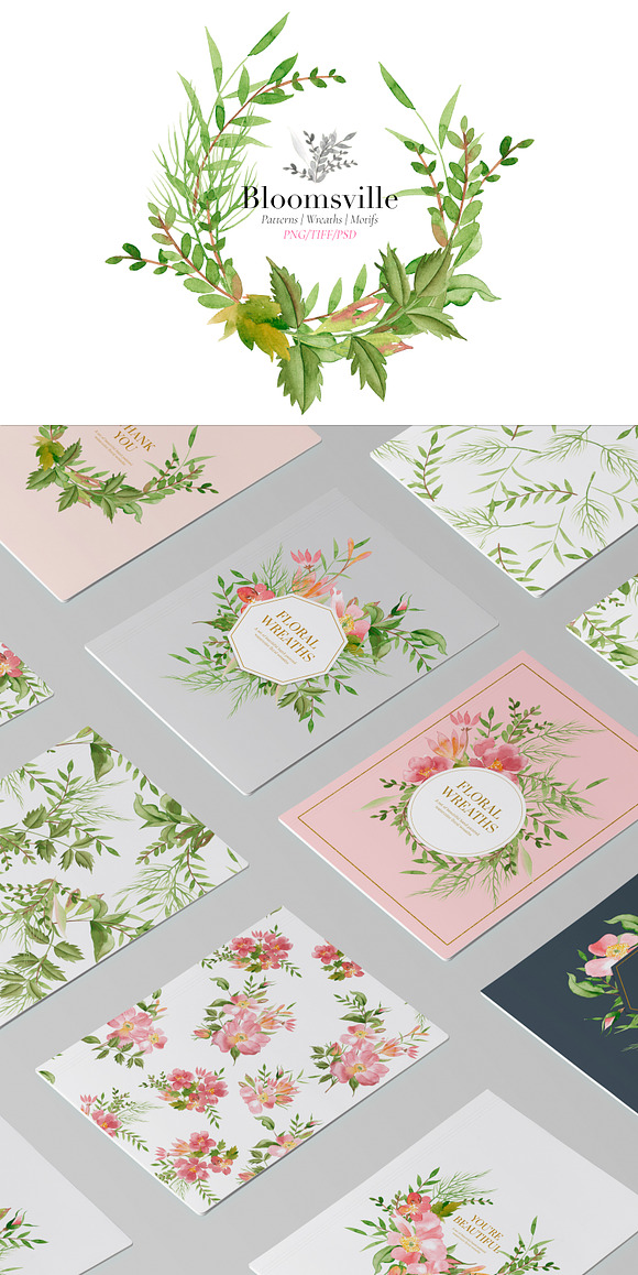 Watercolor Florals #01 in Patterns - product preview 3
