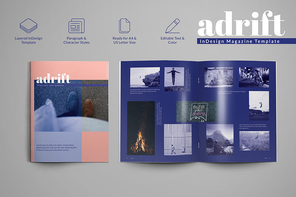 Adrift - Magazine Template