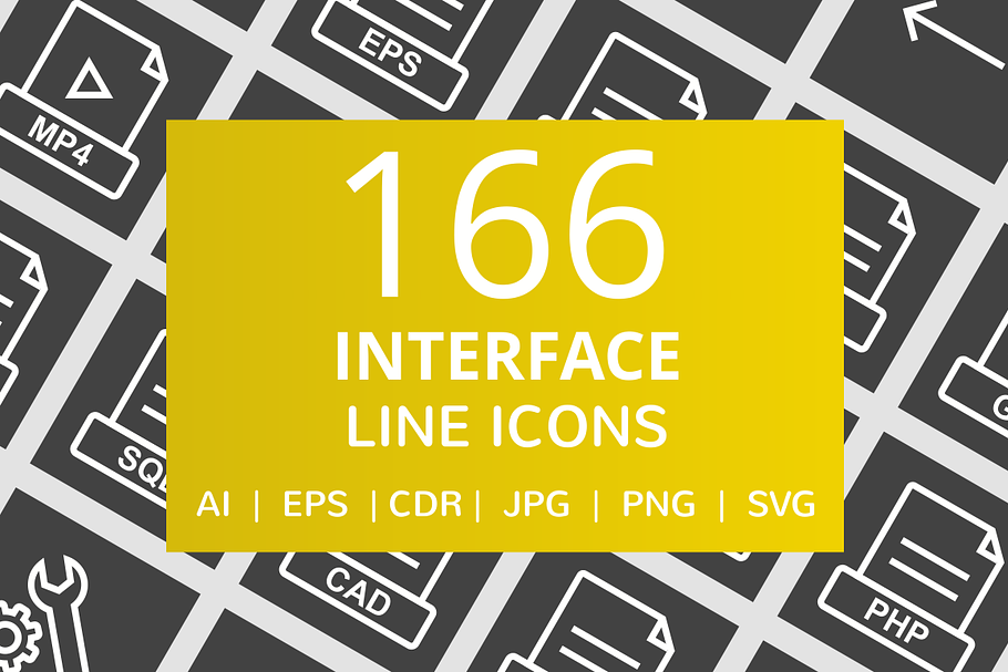166 Interface Line Inverted Icons in Icons - product preview 8