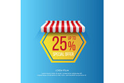 Poster with sales promotion 