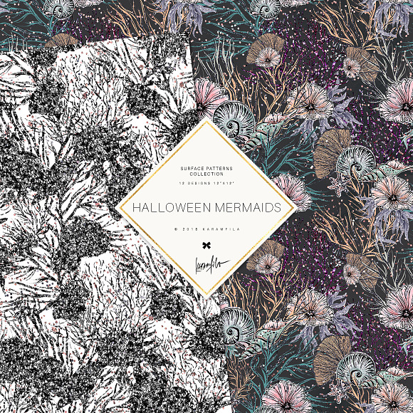 Halloween Mermaid Patterns in Patterns - product preview 5