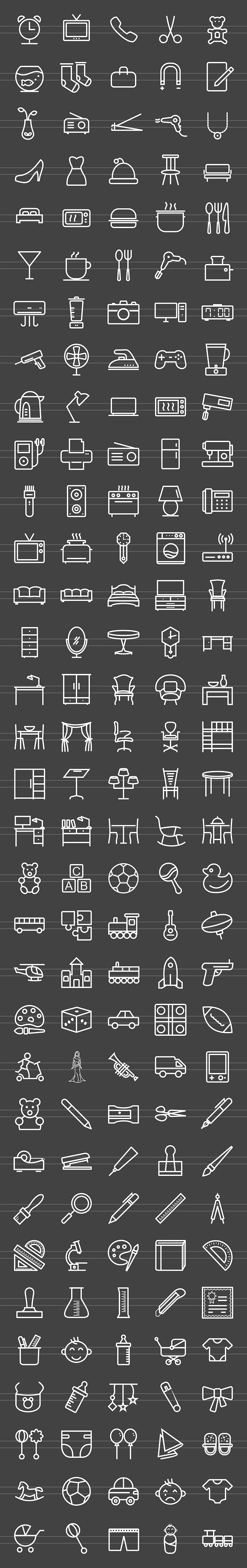 166 Objects Line Inverted Icons in Graphics - product preview 1