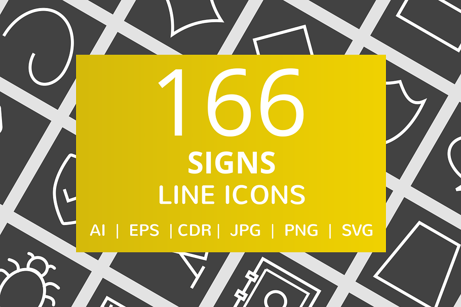 166 Signs Line Inverted Icons in Graphics - product preview 8