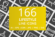 166 Lifestyle Line Inverted Icons