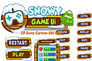 Snowy Cartoon Game Ui Set 04