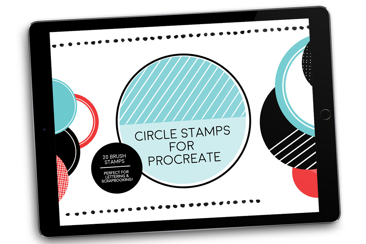 Circle Stamp Brushes for Procreate in Photoshop Brushes - product preview 8