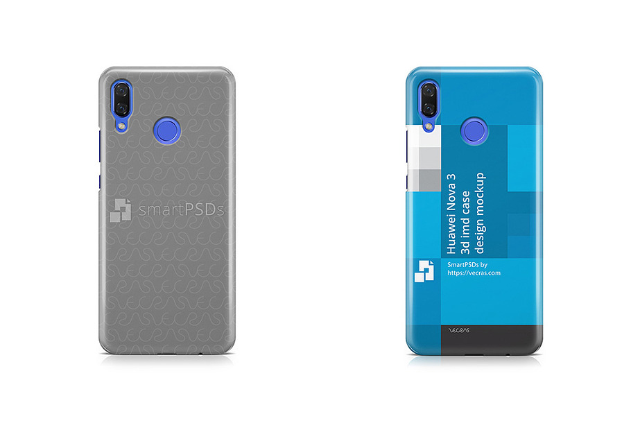 Huawei Nova 3 3d IMD Case Mockup in Product Mockups - product preview 8