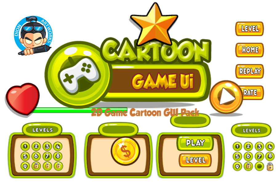 Cartoon Game Ui Set 05 in Illustrations - product preview 8