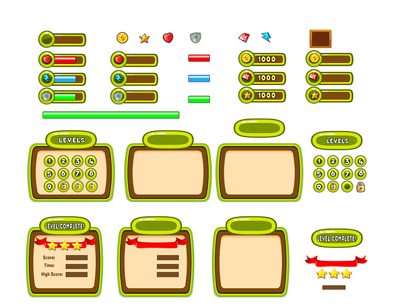 Cartoon Game Ui Set 05 in Illustrations - product preview 1