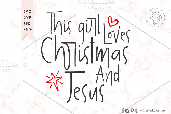 This girl loves Christmas and Jesus in Illustrations - product preview 1