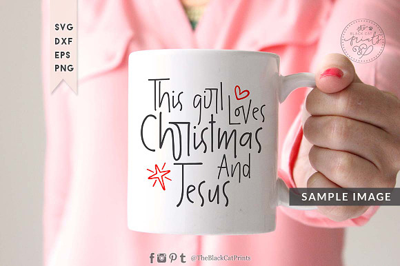 This girl loves Christmas and Jesus in Illustrations - product preview 2