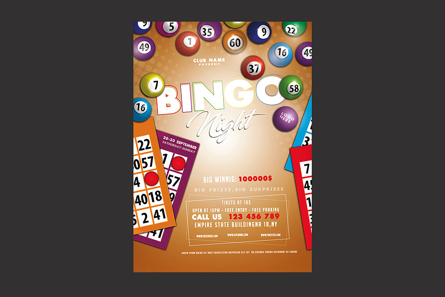 Bingo Flyer Template