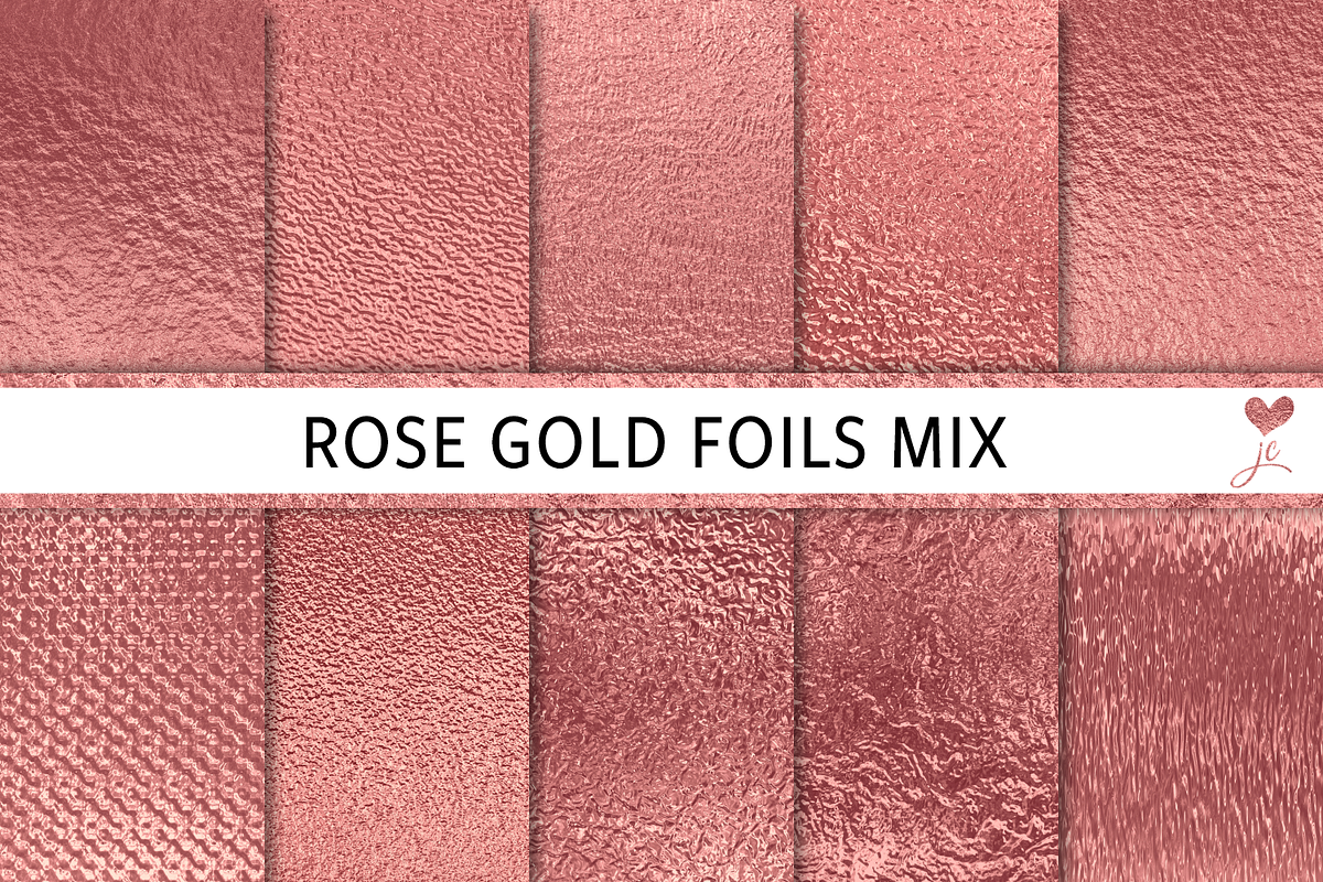 Rose Gold Foils Mix in Textures - product preview 8