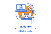 Study time concept icon