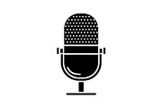 Microphone linear glyph icon