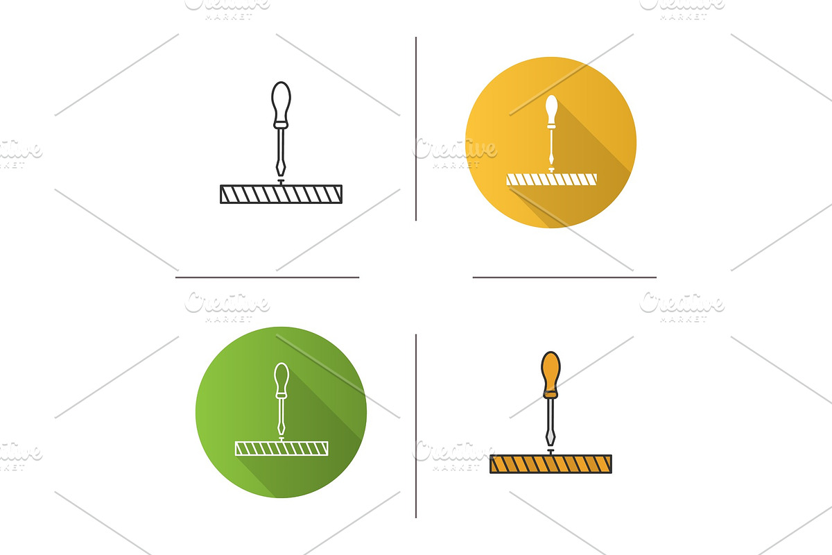 Screwdriver, turn screw icon in Graphics - product preview 8