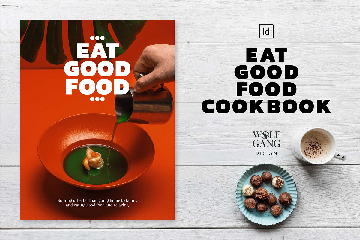 EAT GOOD FOOD Cookbook Template in Magazine Templates - product preview 8