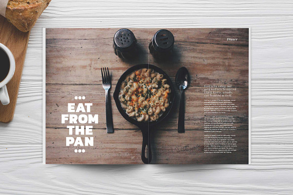 EAT GOOD FOOD Cookbook Template in Magazine Templates - product preview 2
