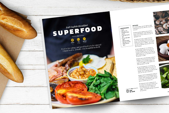 EAT GOOD FOOD Cookbook Template in Magazine Templates - product preview 3