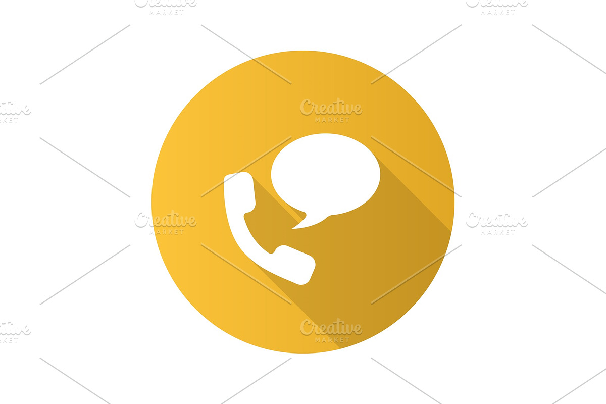 Handset with speech bubble icon in Graphics - product preview 8