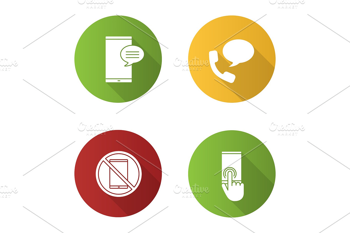 Phone communication icons set in Graphics - product preview 8