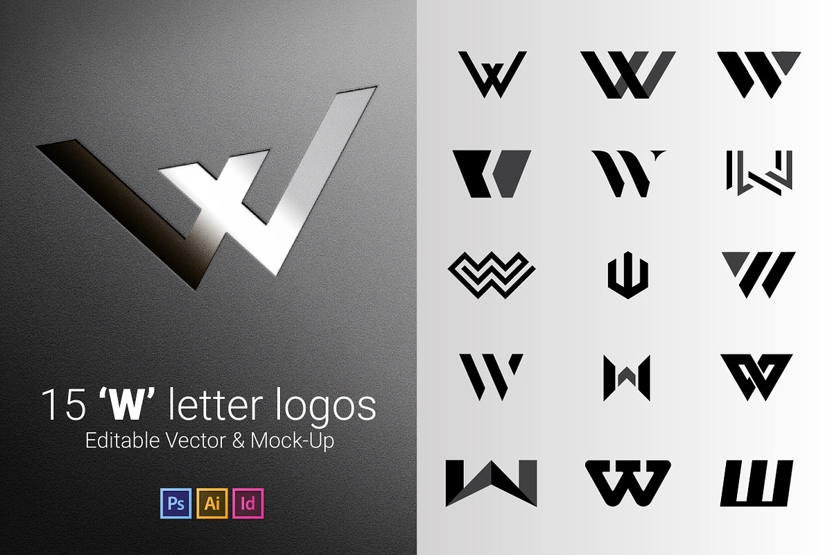 15 W Letter Logos - Vector & Mock-Up in Logo Templates - product preview 8