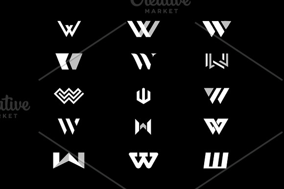 15 W Letter Logos - Vector & Mock-Up in Logo Templates - product preview 2