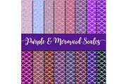 Purple & Mermaid Scales Paper Pack