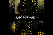 Gold Foil Confetti Overlay Clipart