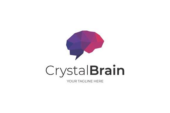 Crystal Brain Logo Template in Logo Templates - product preview 1
