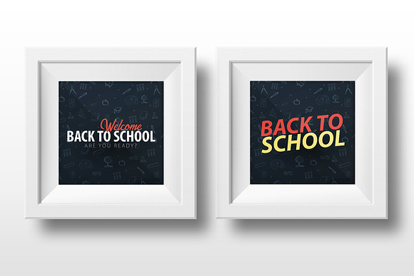 Back to School Social banners in Social Media Templates - product preview 2