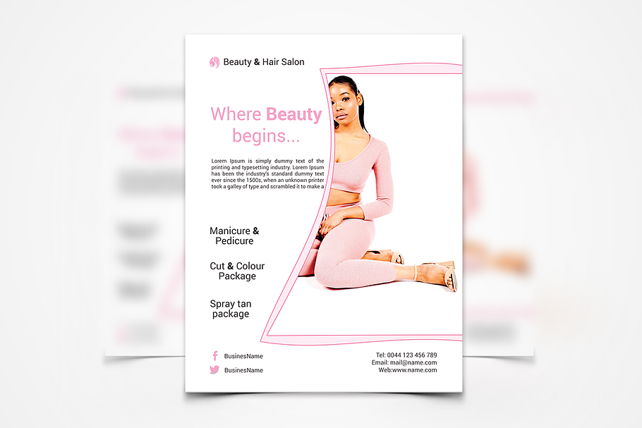 Hair Style Flyer in Flyer Templates - product preview 8