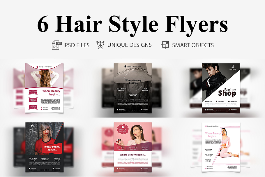 Hair Style Flyers in Flyer Templates - product preview 8