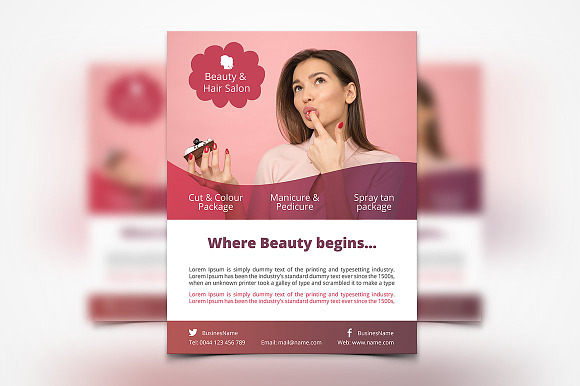 Hair Style Flyers in Flyer Templates - product preview 5
