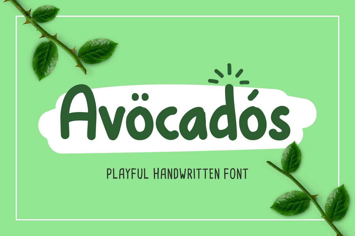 Avocados in Display Fonts - product preview 8