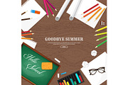 Back to school flat background