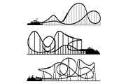 Vector illustration. Ferris wheel