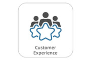 Customer Experience Line Icon.