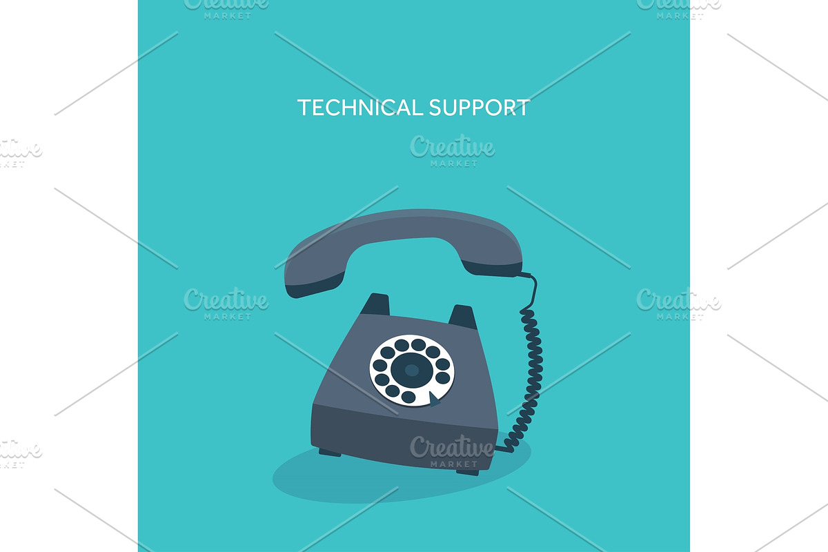 Vector illustration. Retro telephone in Illustrations - product preview 8