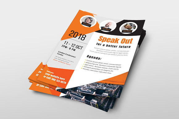 Business Conference Flyer in Flyer Templates - product preview 1