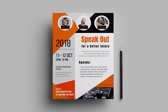 Business Conference Flyer in Flyer Templates - product preview 3