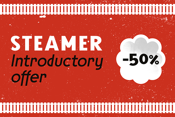 Steamer Font Family -50 % in Sans-Serif Fonts - product preview 4