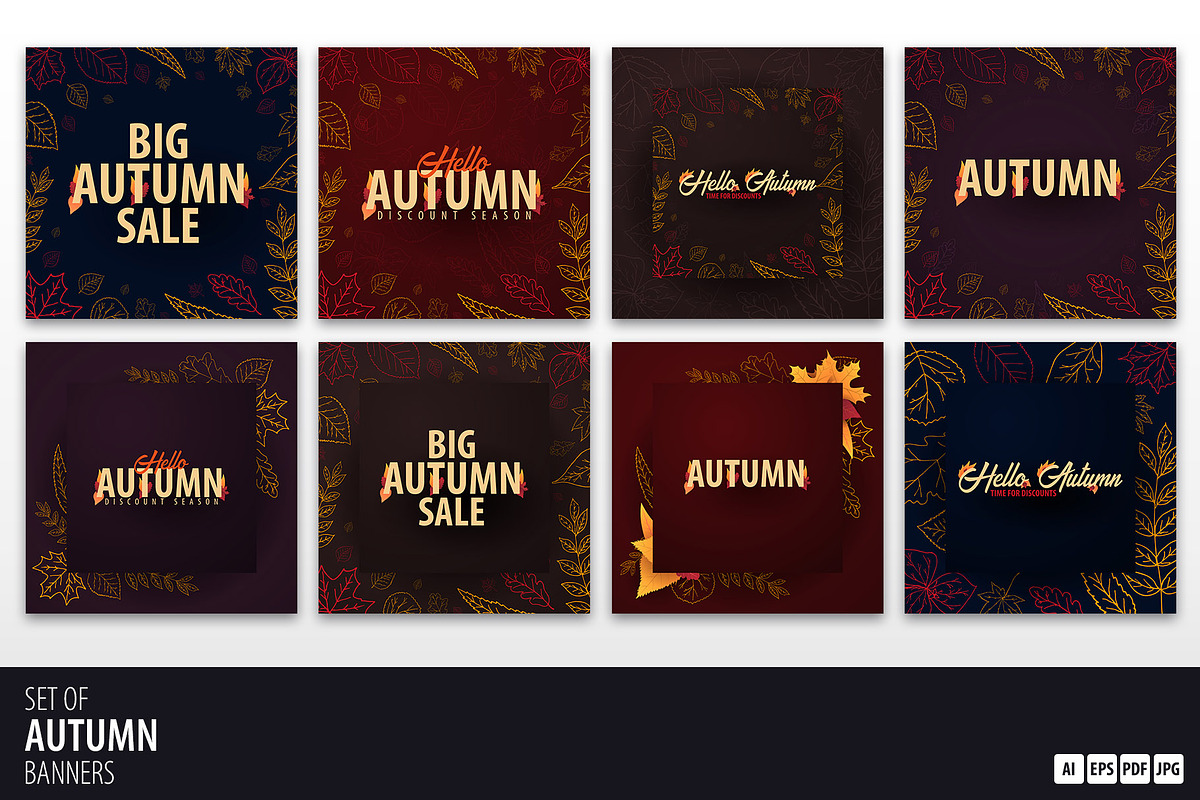 Autumn Social Media banners in Instagram Templates - product preview 8