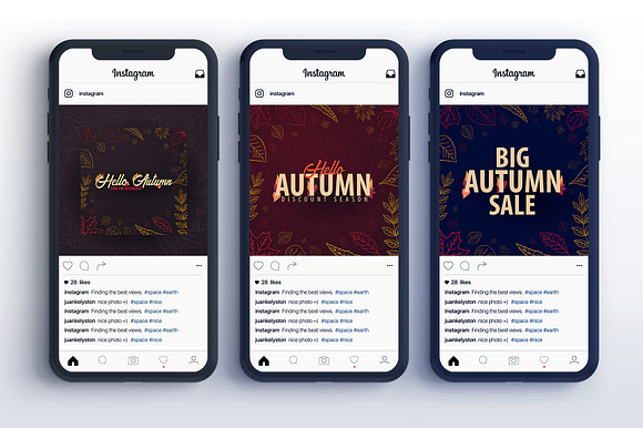 Autumn Social Media banners in Instagram Templates - product preview 3