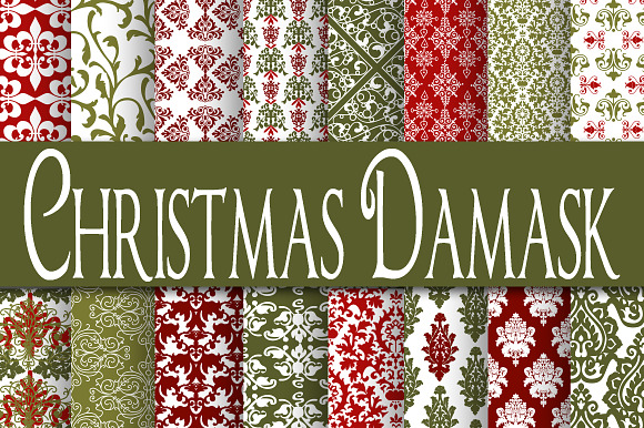 Christmas Digital Paper Bundle in Patterns - product preview 2