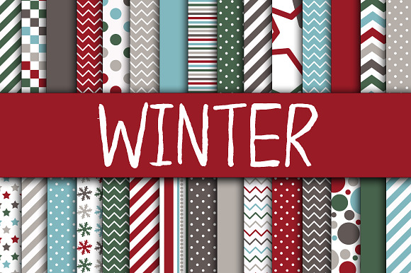 Christmas Digital Paper Bundle in Patterns - product preview 3