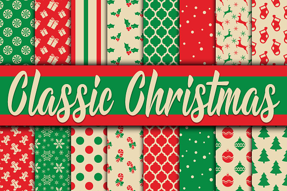 Christmas Digital Paper Bundle in Patterns - product preview 10