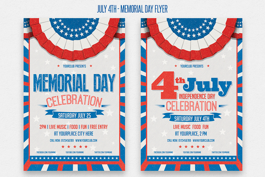 July 4th and Memorial Day Flyer