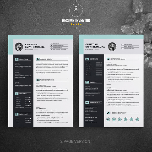Professional Resume Template | CV in Resume Templates - product preview 1